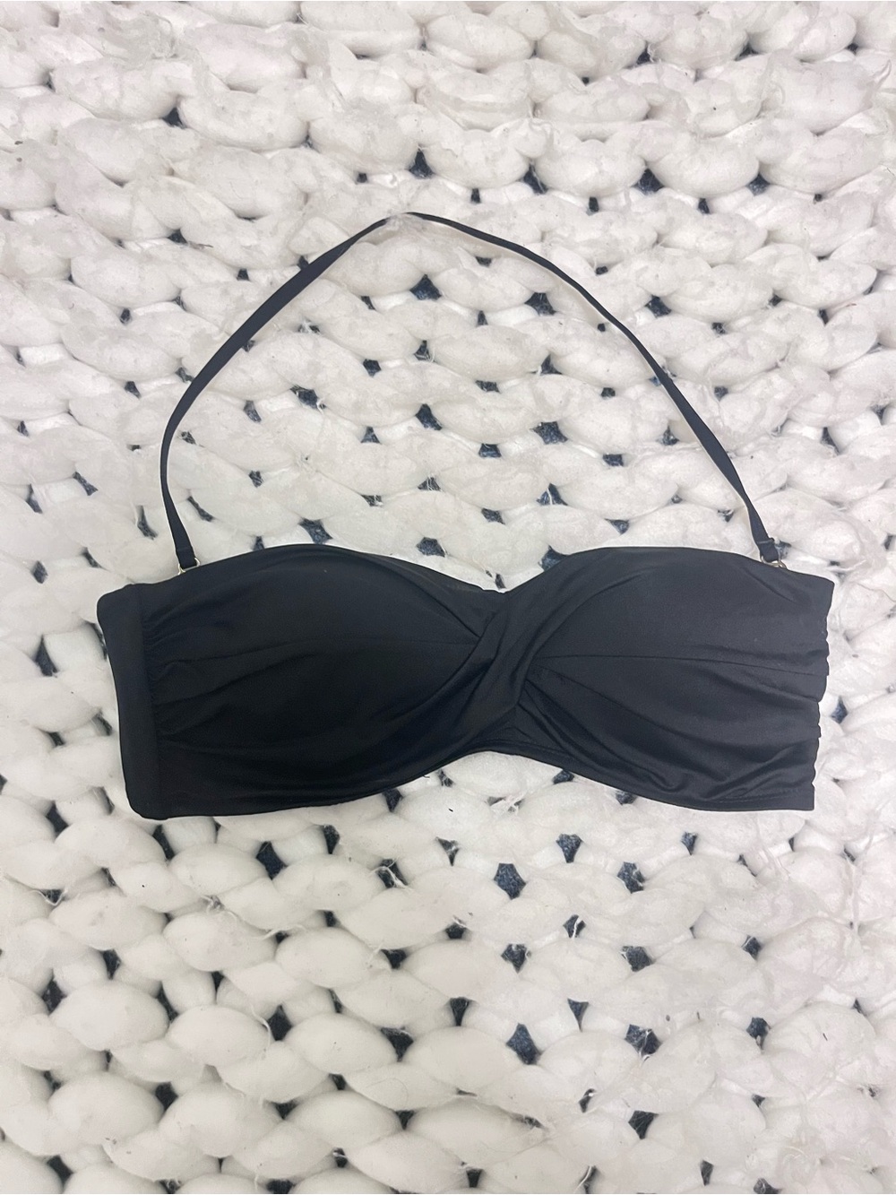Mossimo Supply Co. Black Bandeau Twist Swim Top | M